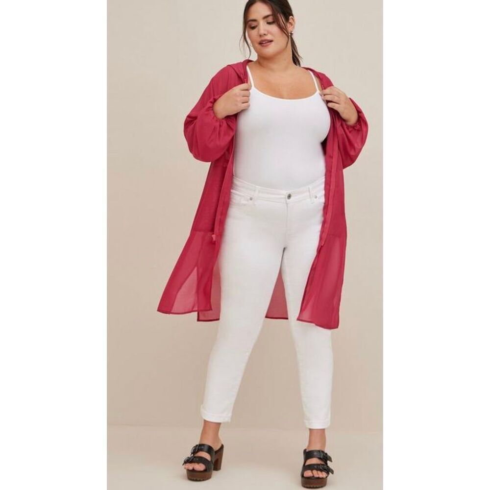 Torrid Pink Sheer Jacket
